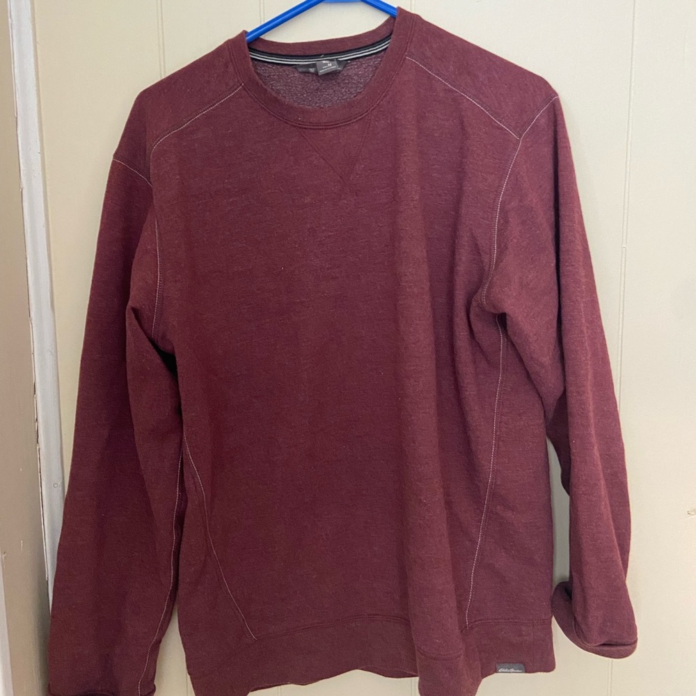 Eddie Bower Mens Sweater Maroon